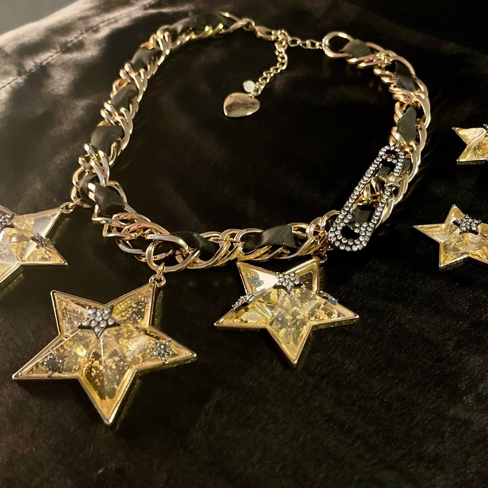 Betsy Johnson Celestial Punk Gold Star Necklace reasonable offers considered